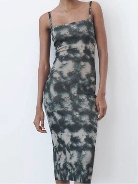 Zara Tie Dye Midi Dress S